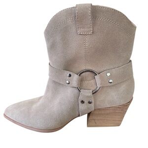 Open Edit Enzo Suede Western Boots Size 8.5